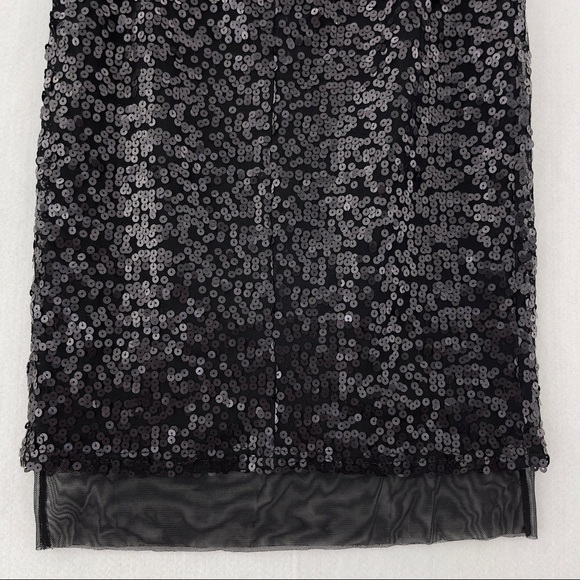 Bar III Sequin Pencil Midi Skirt with Tulle - Picture 8 of 10